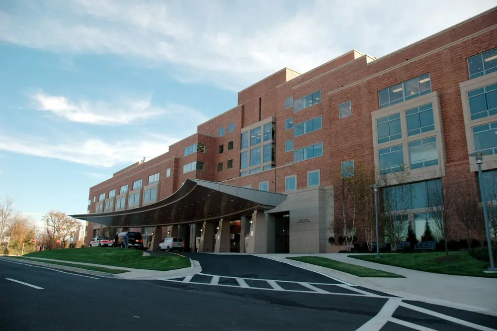 Hospital building painted with hygienic washable coatings